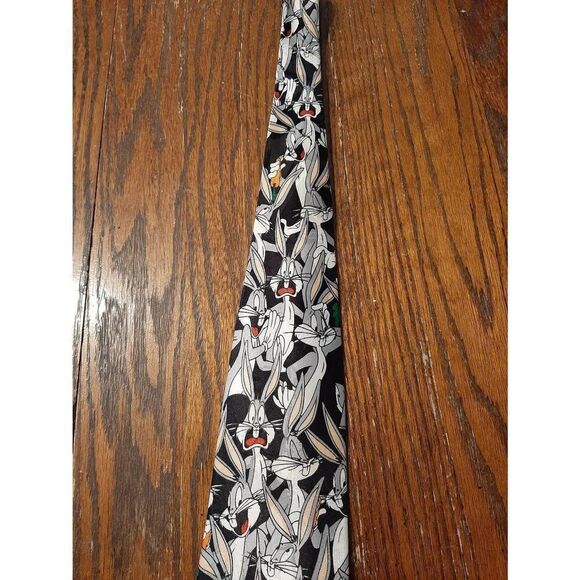 2 Vintage Looney Toons Neck Ties 1993 The Looney Tunes Posse and Bugs Bunny - Picture 6 of 7
